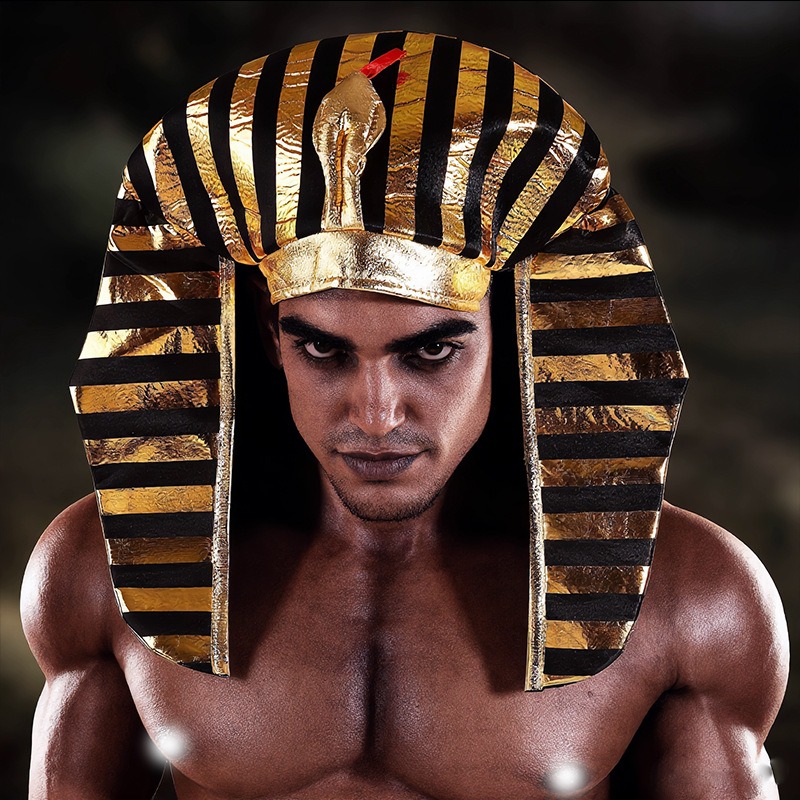 Egypt Cosplay Anime - Chapéu de Faraó Egípcio de Tecido
