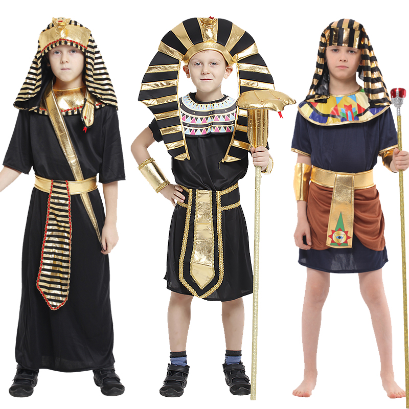 Egypt Cosplay Anime - Fantasia Infantil de Faraó Egípcio Cleópatra