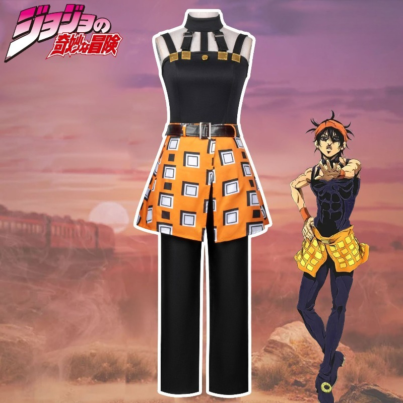 Cosplay Anime Jojo - Novo Traje de Cosplay Narancia Ghirga