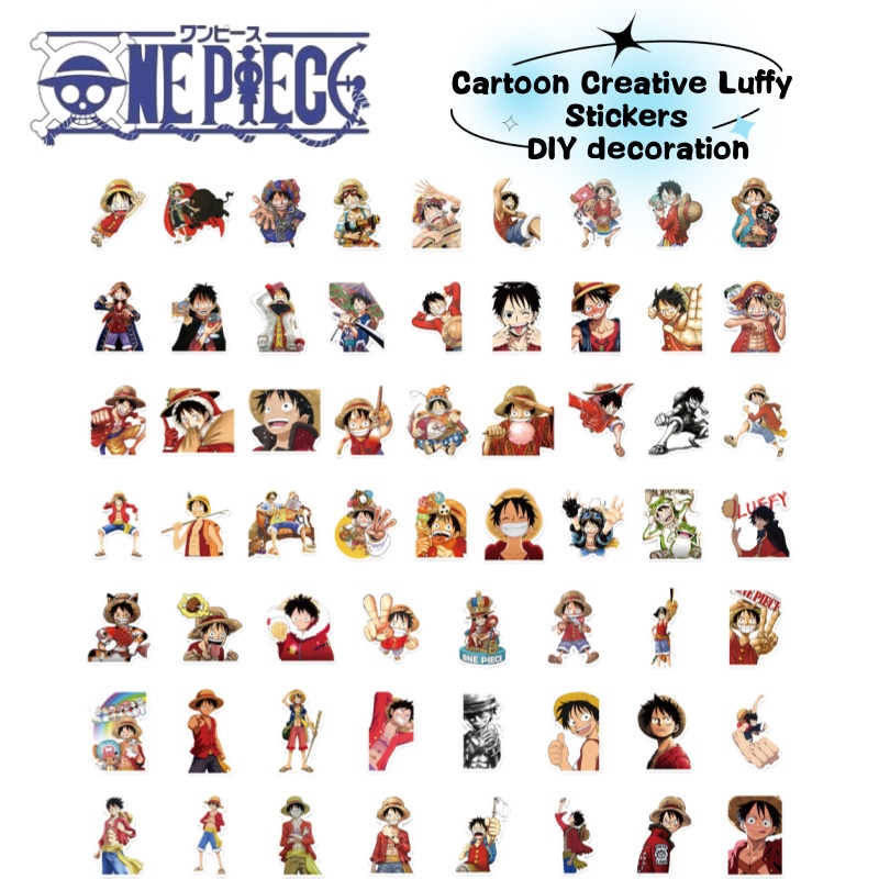 Anime Cosplay Luffy - Adesivos de graffiti do personagem Luffy