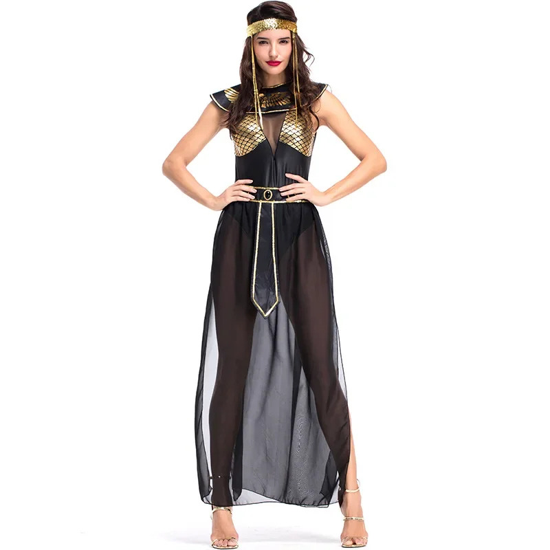 Egypt Cosplay Anime - Halloween adulto medieval egito princesa trajes