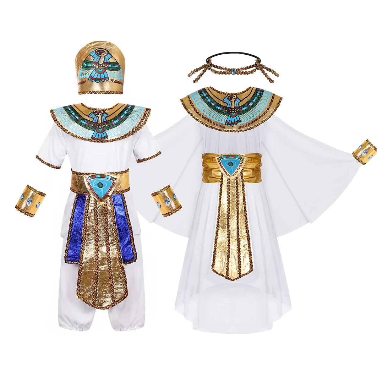 Egypt Cosplay Anime - Fantasia Infantil de Faraó Cleópatra do
