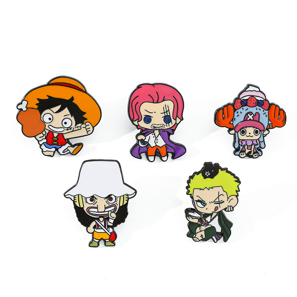 Anime Cosplay Luffy - 5 Peças de Broches Criativos de