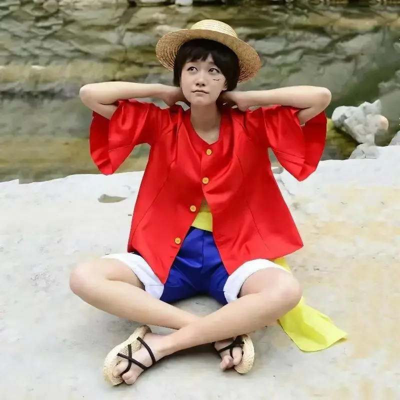 Fantasia Completa de Halloween - Anime Cosplay Luffy avaliação e preço