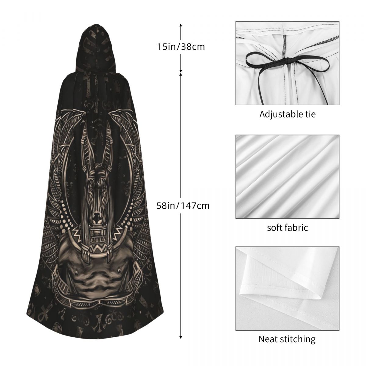 Anubis deus egípcio sépia long - Egypt Cosplay Anime avaliação e preço