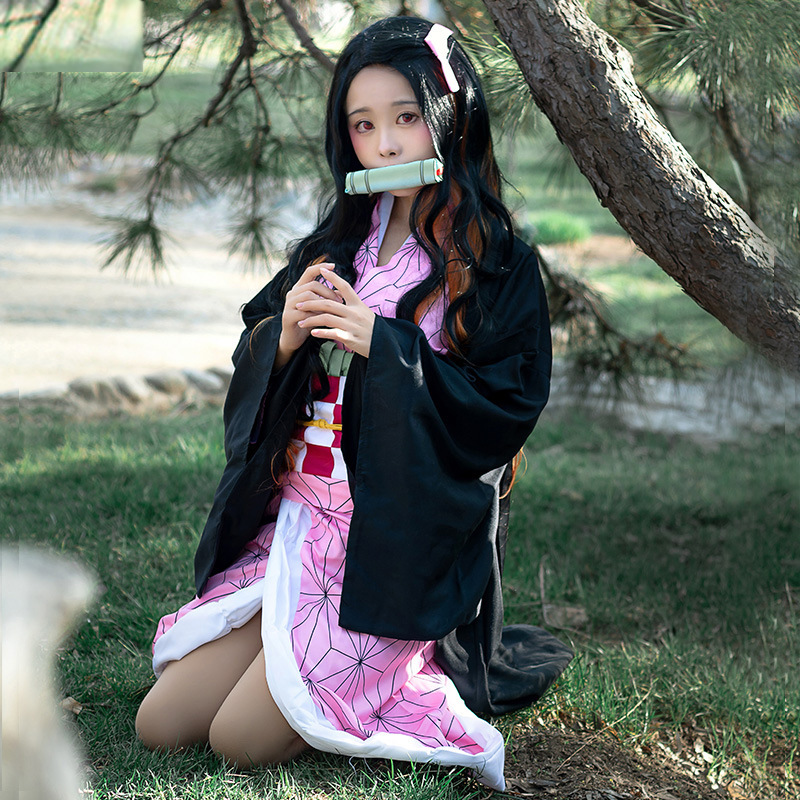 Fantasia de Cosplay Nezuko Kam - Demon Slayer Haori avaliação e preço