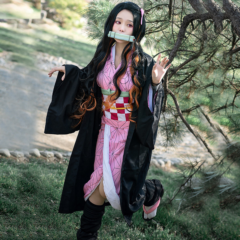 Fantasia de Cosplay Nezuko Kam - Demon Slayer Haori avaliação e preço