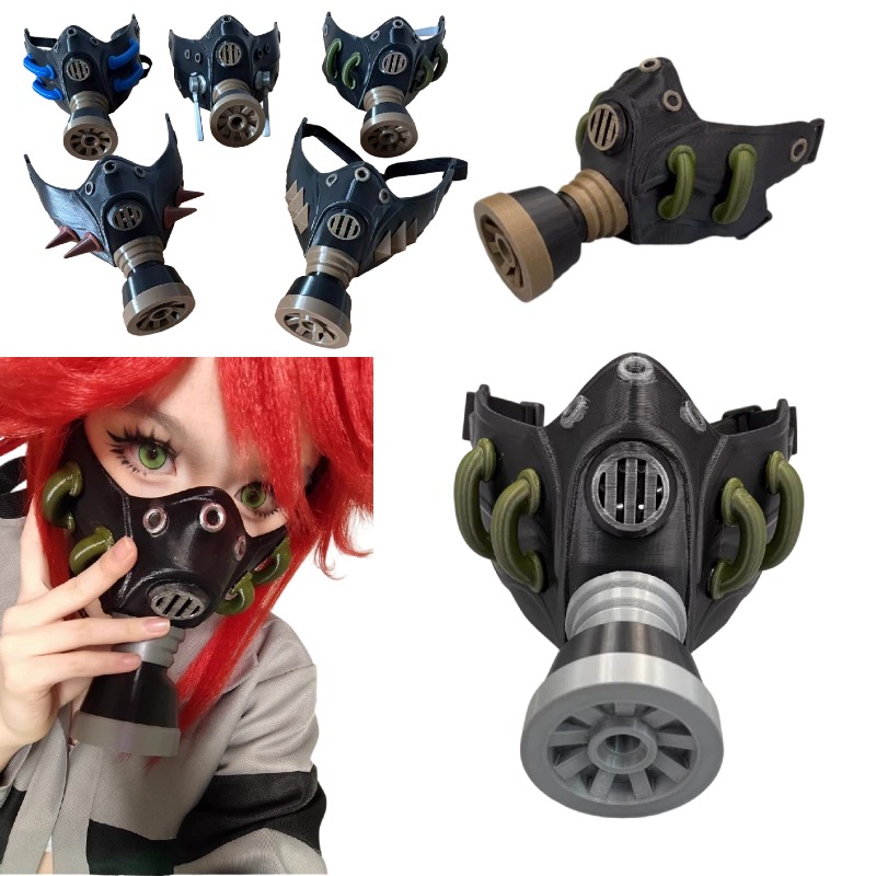 Máscara de Gás Preta 3D Impres - Anime Cosplay Mask avaliação e preço
