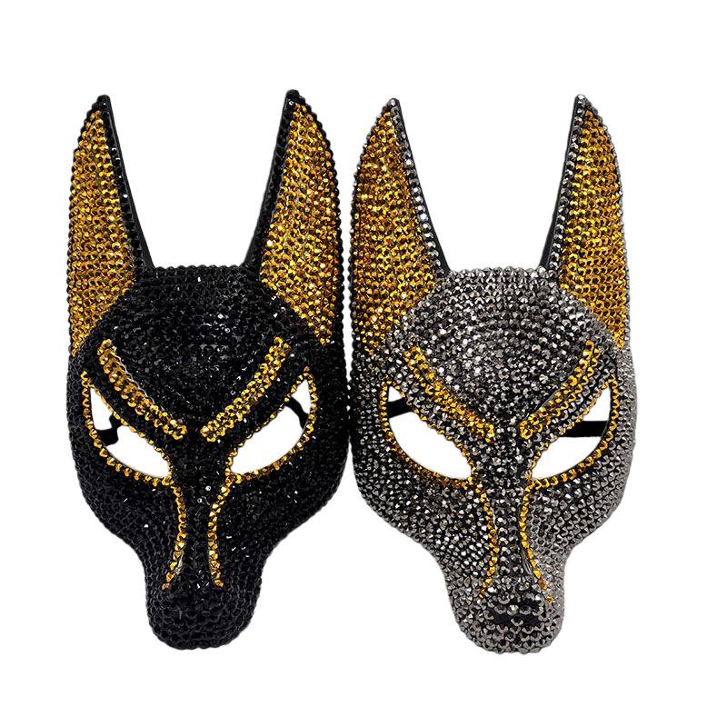 Máscara de anubis com strass b - Egypt Cosplay Anime avaliação e preço